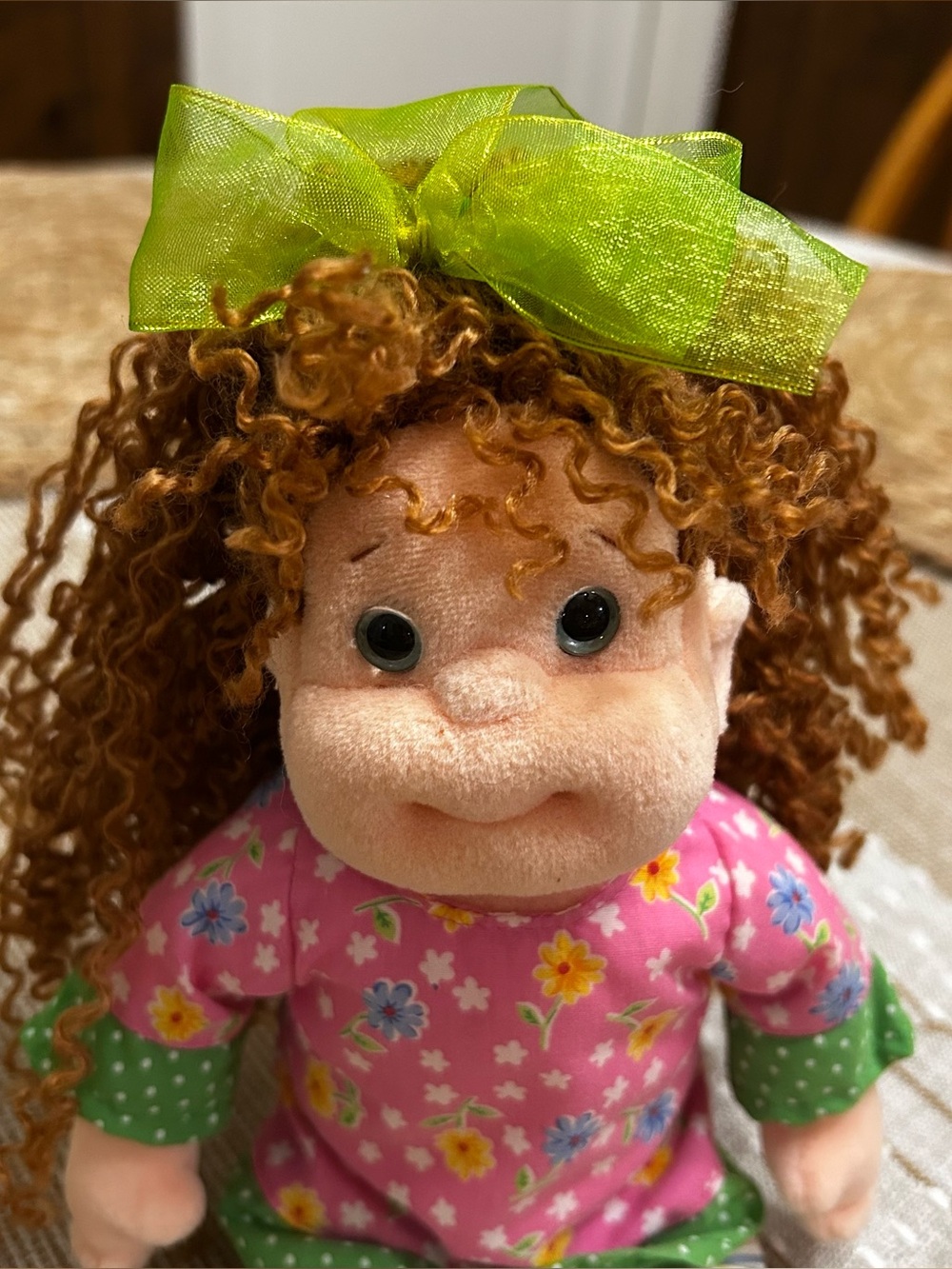 2001  TY Beanie Bopper Jazzy Jessie Huggable Holly Multicolored 13 inch Doll